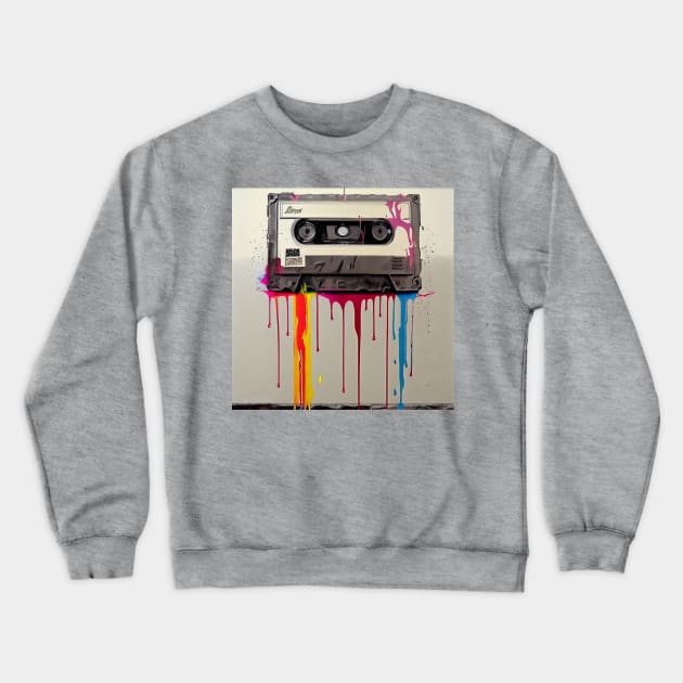 Melting Cassette Crewneck Sweatshirt by The Bark Side